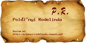 Polányi Rodelinda névjegykártya